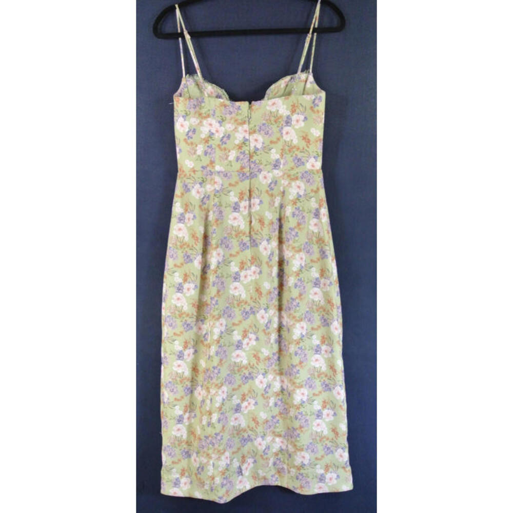 NEW House of CB Corset Crepe Midi Sundress in Peony Print Sz M #MD2117 - Picture 5 of 8